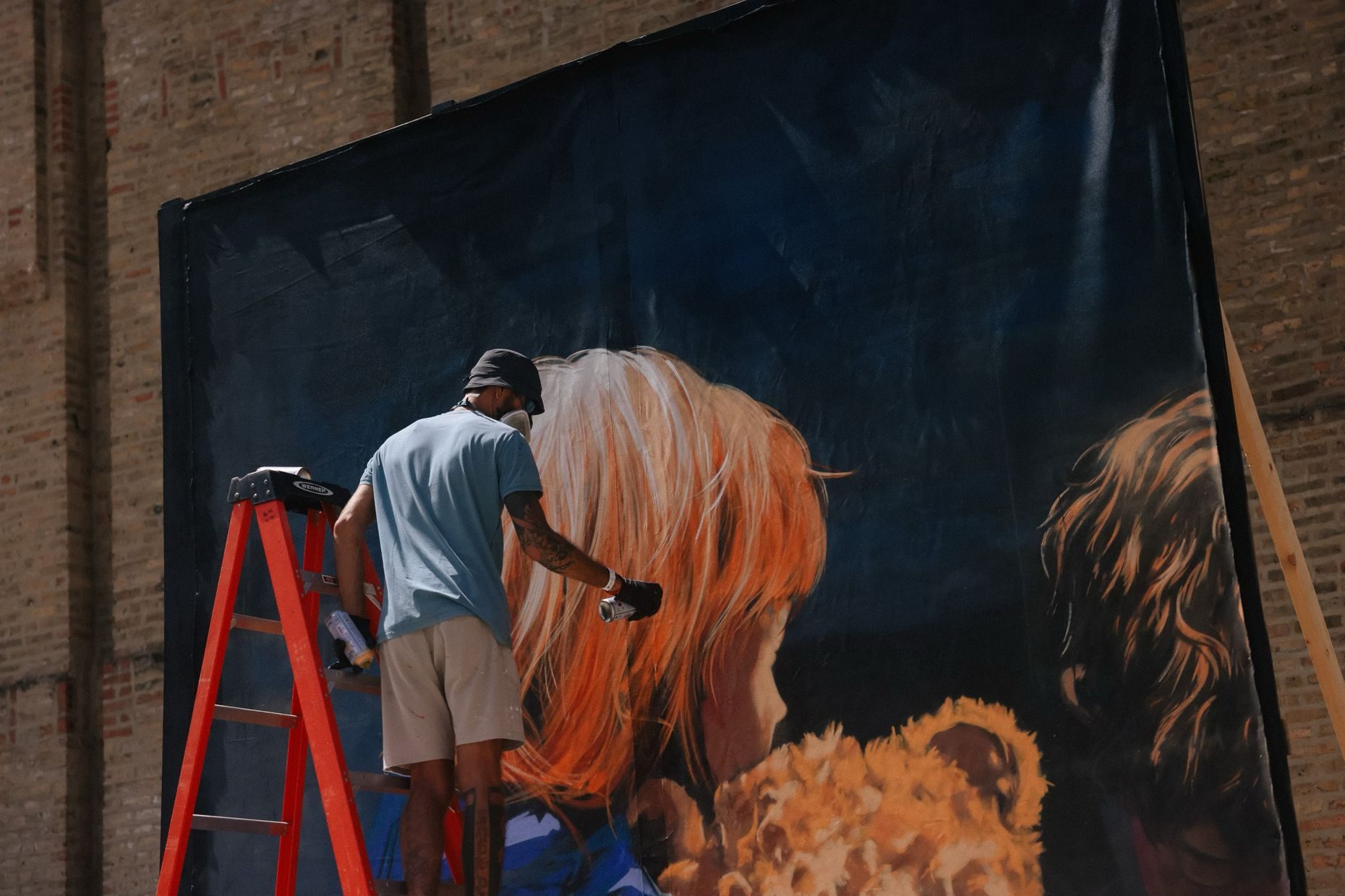 Station mural — industrial wall by SPINE B7