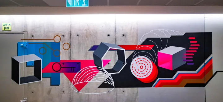 Nno Studio · geometric mural (collaboration)
