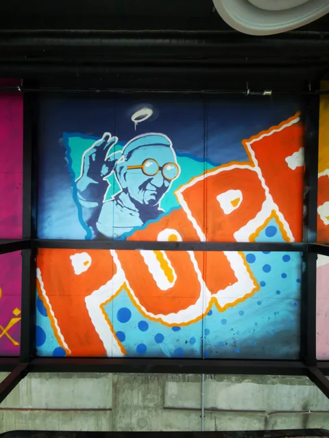 Pop imagery · interior mural