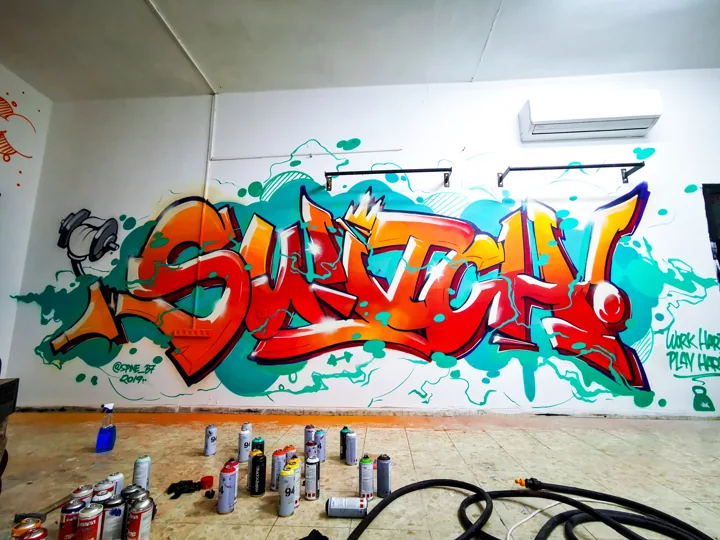 Switch Gym · mural