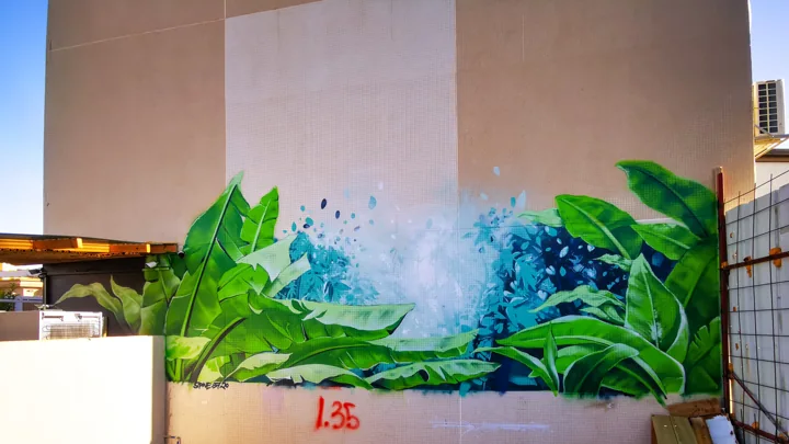 Poolside · botanical mural