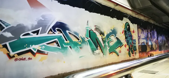 Angular lettering