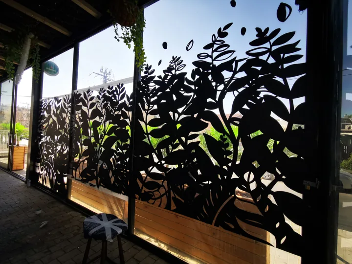 Botanical metal panels