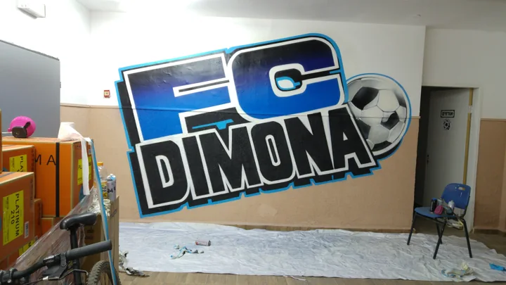 FC Dimona · painted lettering
