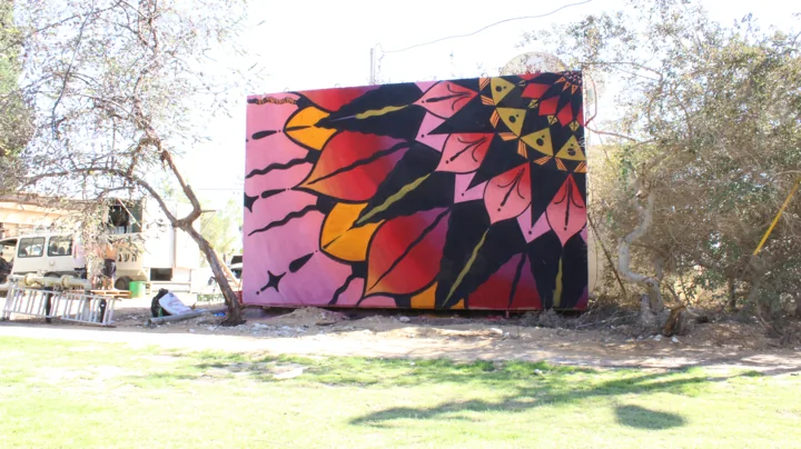 Painted circular structure