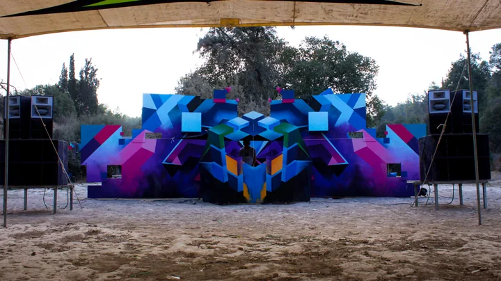 Pixelgram · stage installation