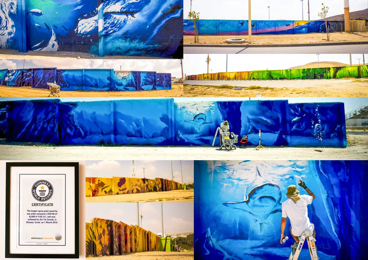 Largest Mural by One Artist — SPINE B7 mural, photo 2